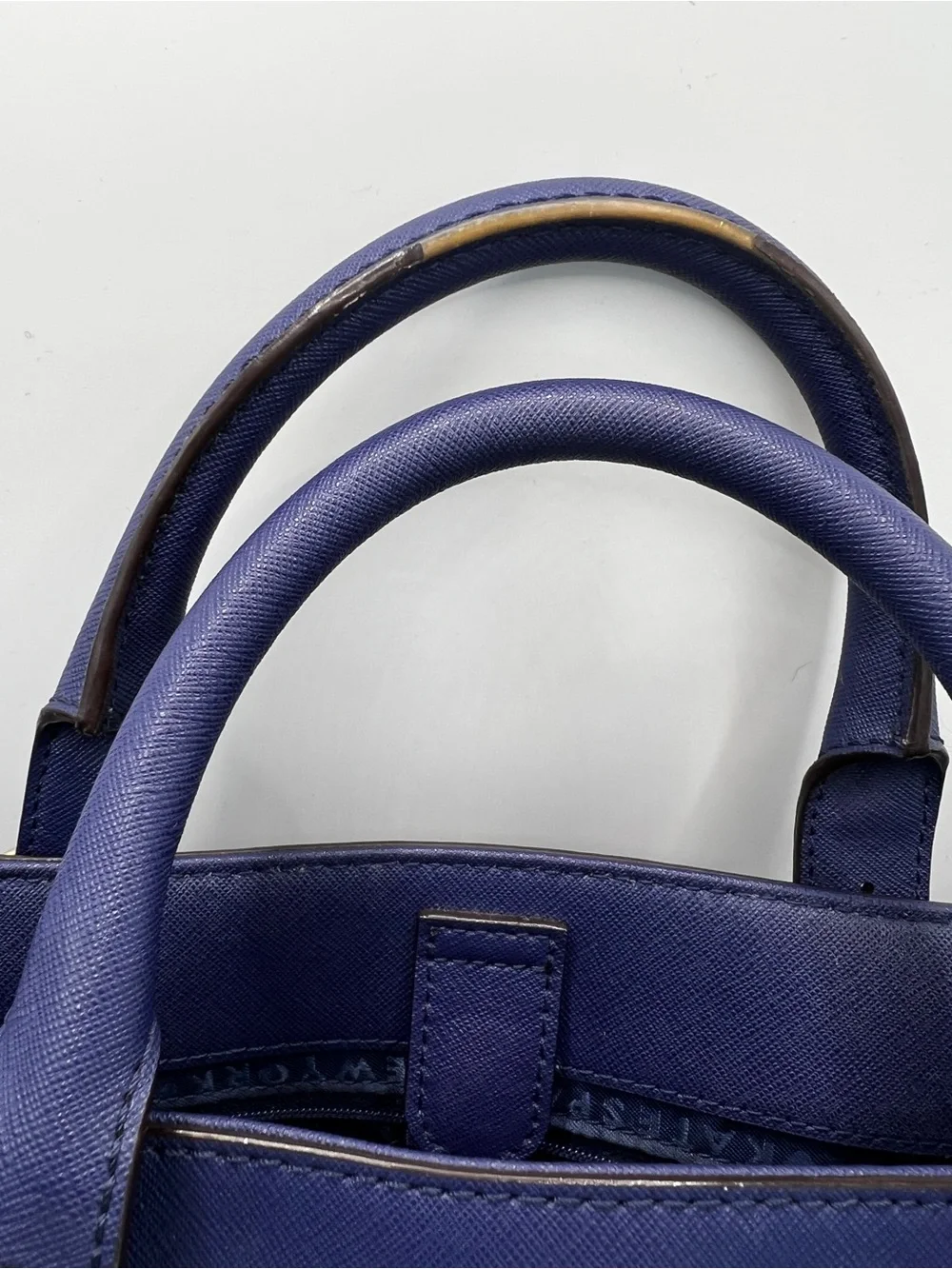 Kate Spade Cove Street Provence Blue Leather Satchel WKRU2790 Gold Hardware